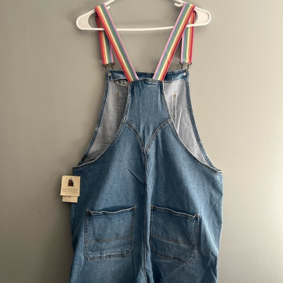 COPY - Denim Overalls with Rainbow Straps - Picture 3 of 3